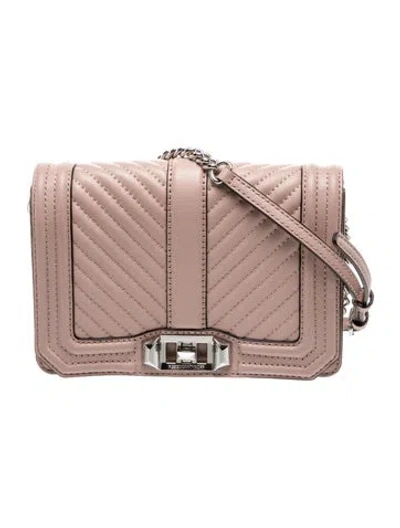 Pre-owned Rebecca Minkoff Chevron Crossbody Bag In Neutral
