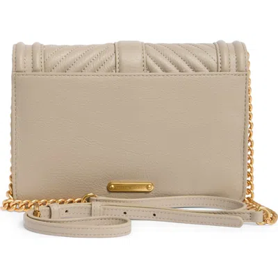 Rebecca Minkoff Chevron Quilt Leather Crossbody Bag In Oyster