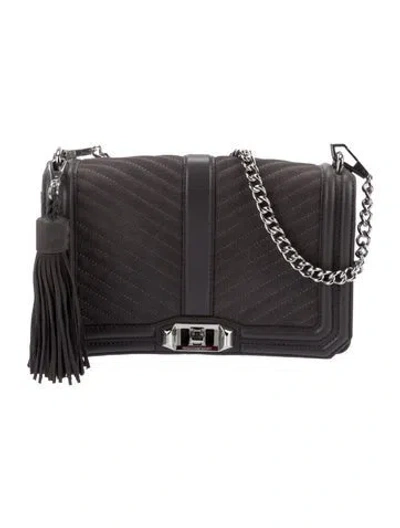 Pre-owned Rebecca Minkoff Chevron Shoulder Bag In Gray