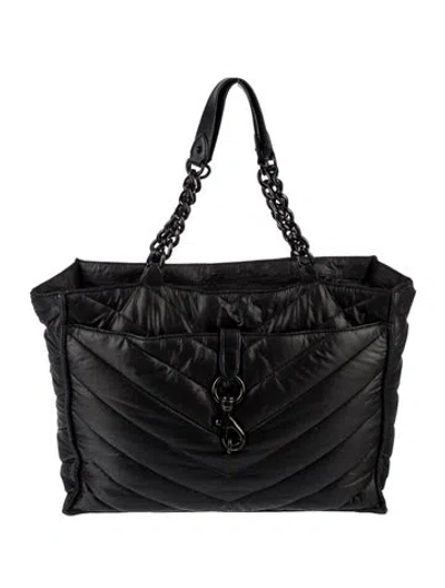 Pre-owned Rebecca Minkoff Chevron Tote In Black