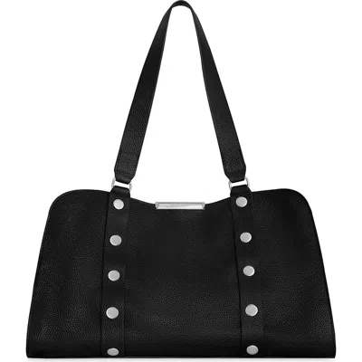 Rebecca Minkoff Cole Studded Leather Satchel In Black