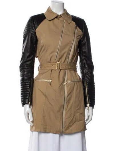 Pre-owned Rebecca Minkoff Colorblock Pattern Coat In Neutral