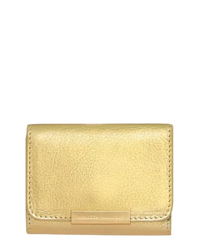 Rebecca Minkoff Compact Leather Wallet In Gold