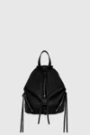 Rebecca Minkoff Convertible Mini Julian Backpack Bag In Black/black Shellac