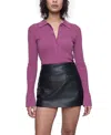 Rebecca Minkoff Cora Polo Pullover Top In Purple