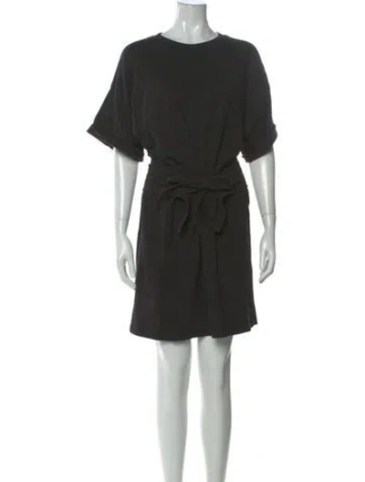 Pre-owned Rebecca Minkoff Crew Neck Knee-length Dress In Black