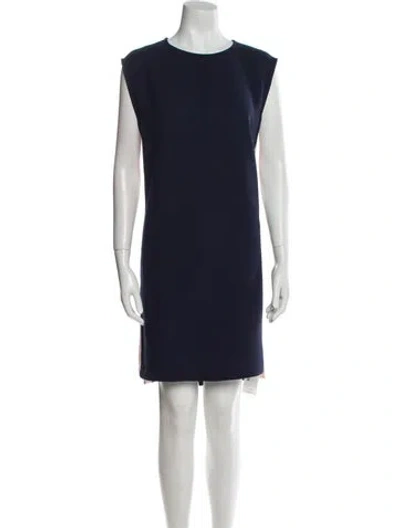 Pre-owned Rebecca Minkoff Crew Neck Knee-length Dress In Blue
