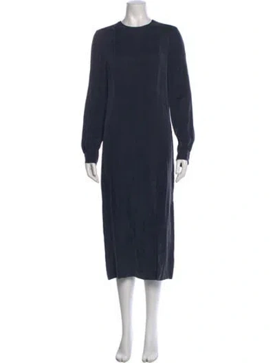 Pre-owned Rebecca Minkoff Crew Neck Long Dress In Blue