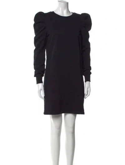 Pre-owned Rebecca Minkoff Crew Neck Mini Dress In Black