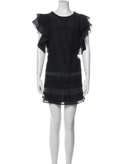 Pre-owned Rebecca Minkoff Crew Neck Mini Dress In Blue