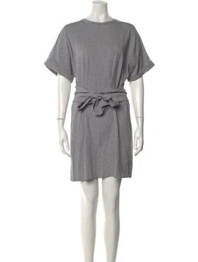 Pre-owned Rebecca Minkoff Crew Neck Mini Dress In Gray