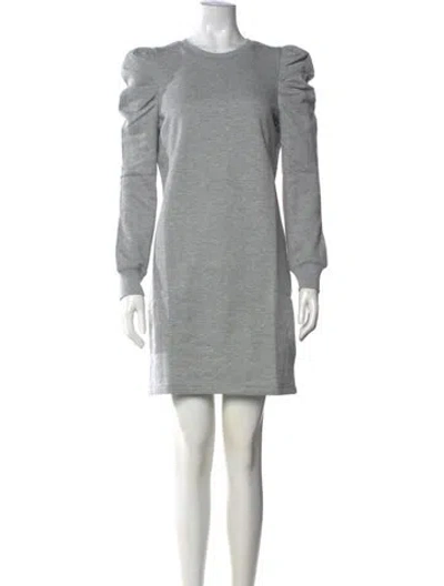 Pre-owned Rebecca Minkoff Crew Neck Mini Dress In Grey