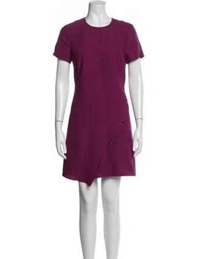 Pre-owned Rebecca Minkoff Crew Neck Mini Dress In Purple