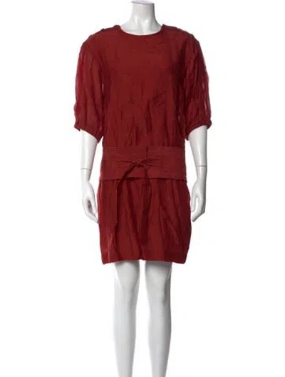 Pre-owned Rebecca Minkoff Crew Neck Mini Dress W/ Tags In Red