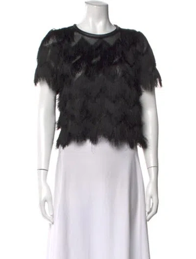 Pre-owned Rebecca Minkoff Crew Neck Sweater In Black