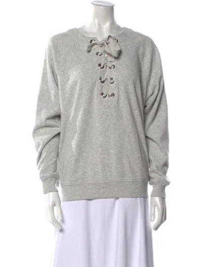 Pre-owned Rebecca Minkoff Crew Neck Sweater In Gray