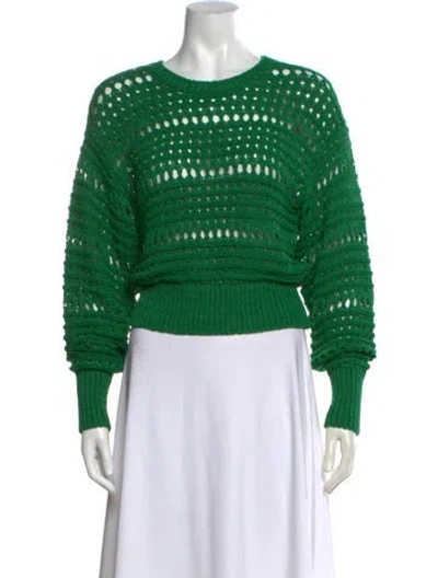 Pre-owned Rebecca Minkoff Crew Neck Sweater In Green