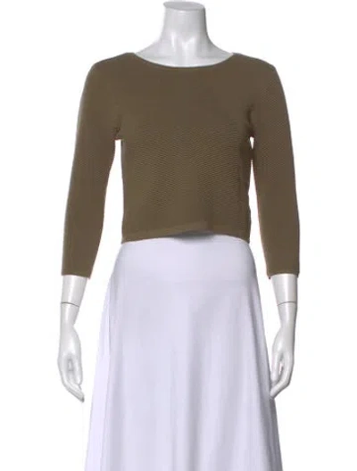 Pre-owned Rebecca Minkoff Crew Neck Sweater In Green