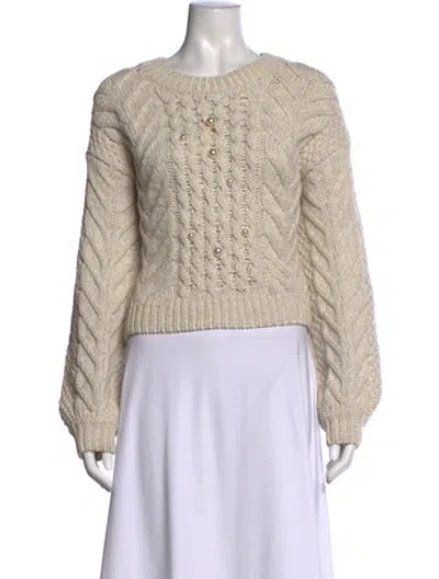 Pre-owned Rebecca Minkoff Crew Neck Sweater In Neutrals