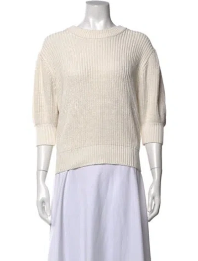 Pre-owned Rebecca Minkoff Crew Neck Sweater In Neutrals/white