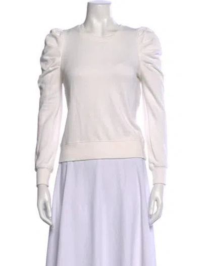 Pre-owned Rebecca Minkoff Crew Neck Sweater In White