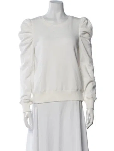 Pre-owned Rebecca Minkoff Crew Neck Sweater In White