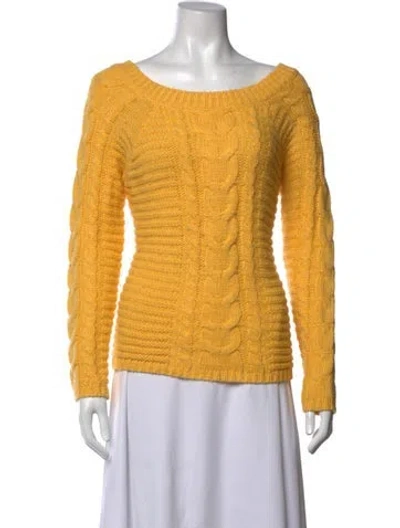 Pre-owned Rebecca Minkoff Crew Neck Sweater In Yellow