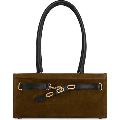 Rebecca Minkoff Crosby Leather Shoulder Bag In Brown