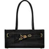 Rebecca Minkoff Crosby Suede Shoulder Bag In Black