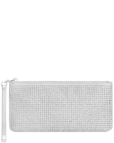 Rebecca Minkoff Crystal Pouch In Silver