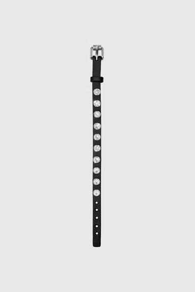 Rebecca Minkoff Crystal Stud Bracelet In Black