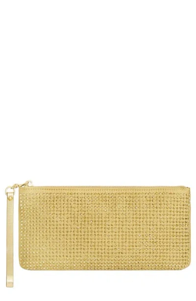Rebecca Minkoff Crystal Wristlet In Gold