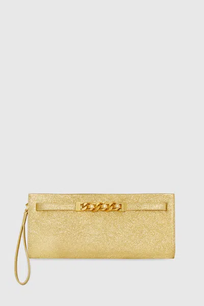 Rebecca Minkoff Curb Link Clutch Bag In Gold