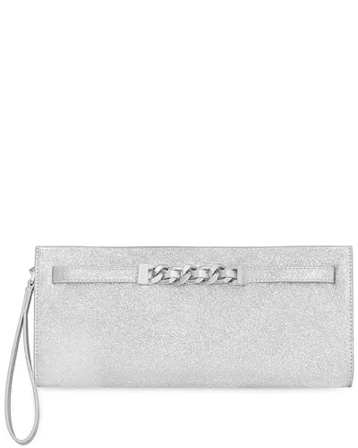 Rebecca Minkoff Curb Link Clutch In Silver