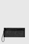 Rebecca Minkoff Curb Link Clutch With Crystals Bag In Black