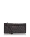 Rebecca Minkoff Curb Link Crystal Wristlet Clutch In Black