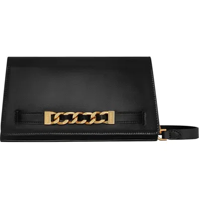 Rebecca Minkoff Curb Link Leather Crossbody Bag In Black