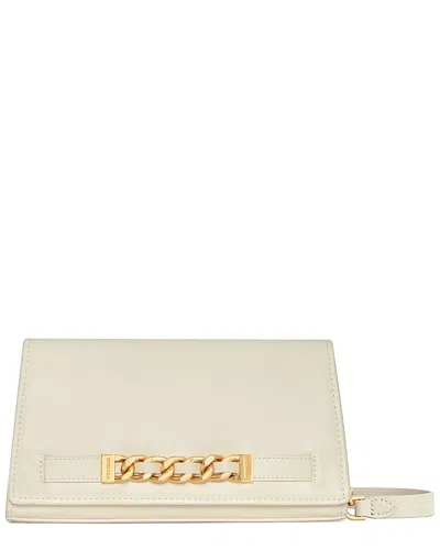 Rebecca Minkoff Curb Link Leather Crossbody Bag In White