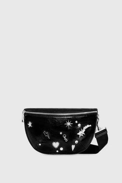 Rebecca Minkoff Darren Belt Bag Celestial Studs In Black/silver