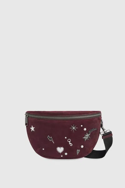 Rebecca Minkoff Darren Belt Bag With Celestial Studs In Garnet