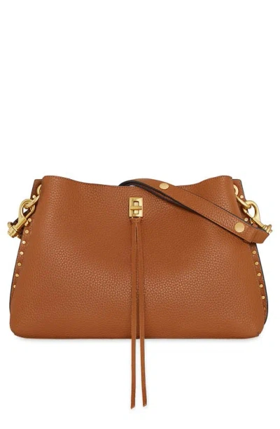 Rebecca Minkoff Darren East/west Leather Shoulder Bag In Caramello