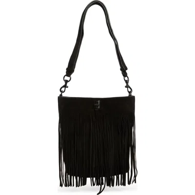Rebecca Minkoff Darren Fringe Bucket Bag In Black