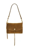 Rebecca Minkoff Darren Top Zip Shoulder Bag In Honey