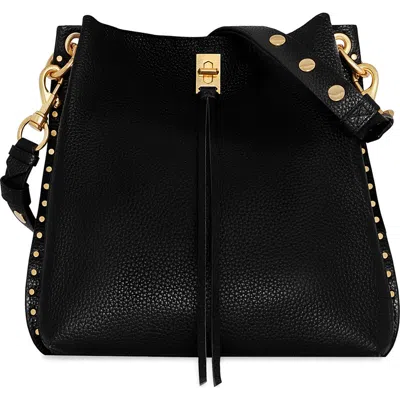 Rebecca Minkoff Darren Leather Shoulder Bag In Black