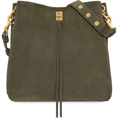 Rebecca Minkoff Darren Large Suede Shoulder Bag In Green