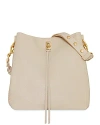 Rebecca Minkoff Darren Deerskin Leather Shoulder Bag In Stone