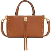 Rebecca Minkoff Darren Leather Top Handle Bag In Caramello