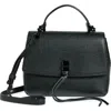 Rebecca Minkoff Darren Leather Top Handle Messenger Bag In Black