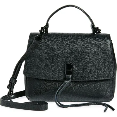 Rebecca Minkoff Darren Leather Top Handle Messenger Bag In Black