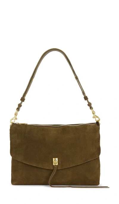 Rebecca Minkoff Darren Lg Top Zip Shoulder Bag In Green